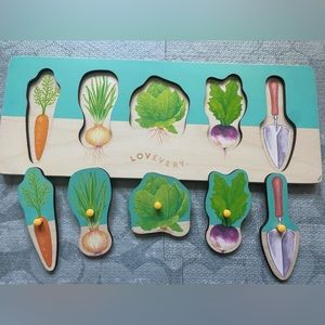Lovevery community garden puzzle - wooden, Montessori